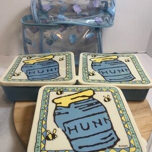 Disney Winnie the Pooh lunch set with zippered bag 3 sandwich containers s